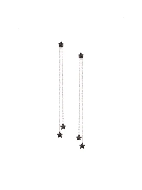 ALINKA 18kt gold and diamond STASIA chain drop earrings Metallic ZABR0030B8F818W1383