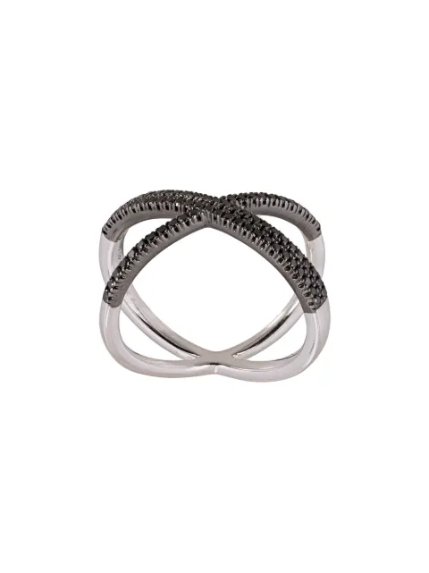 ALINKA 'KATIA' super fine double cross over ring Metallic ZABD0023F818W1383