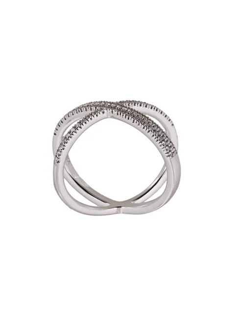 ALINKA 'KATIA' super fine double cross over ring Metallic ZABD002318W20