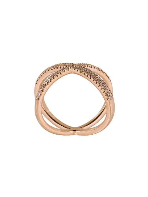 ALINKA 'KATIA' super fine double cross over ring Metallic ZABD002318R20
