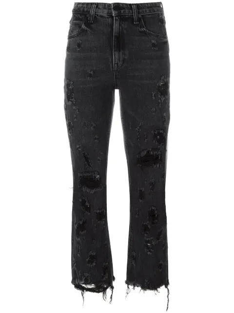 Alexander Wang distressed cropped jeans Black 4137026