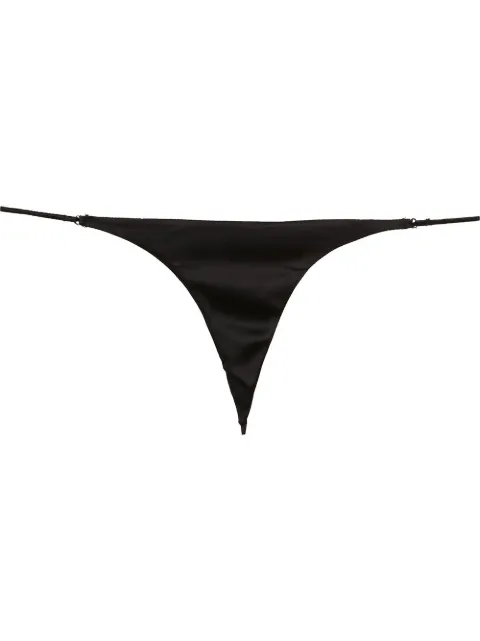 Fleur Du Mal 'Luxe' V-string Black PY01300100