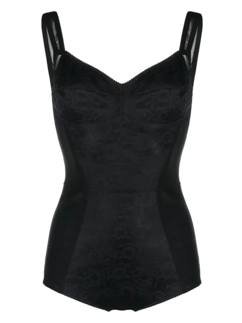 Dolce & Gabbana floral-lace corset bodysuit Black F7X07TG9798