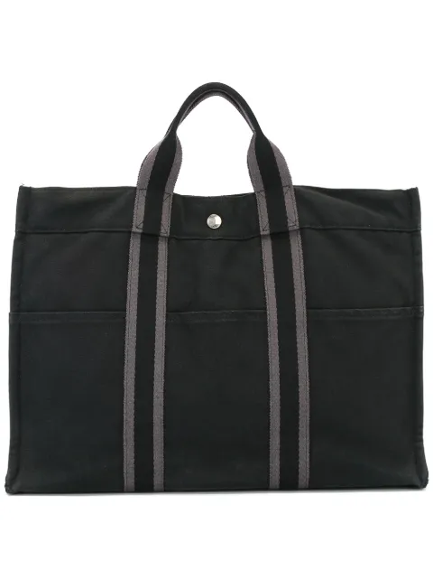 Hermès Pre-Owned canvas rectangular tote Black 126803