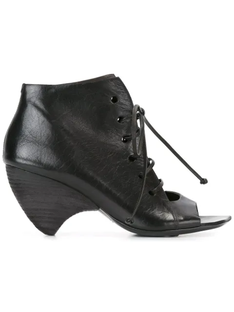 Marsèll structured lace-up ankle boots Black MW14101066