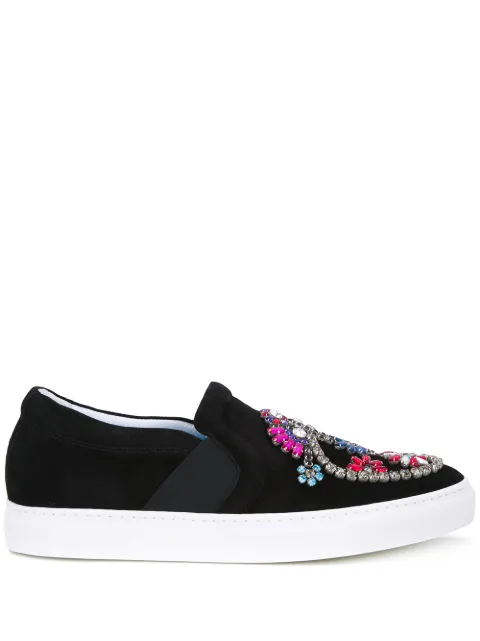 Lanvin embellished slip-on sneakers Black FWSKPK3DKIRIH16