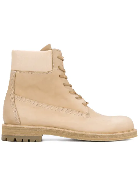 Hender Scheme industrial lace-up boots Neutrals MIP14