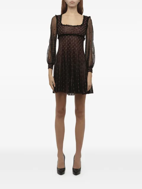 Alexander McQueen embroidered lace mini dress Black 439023Q1VYK