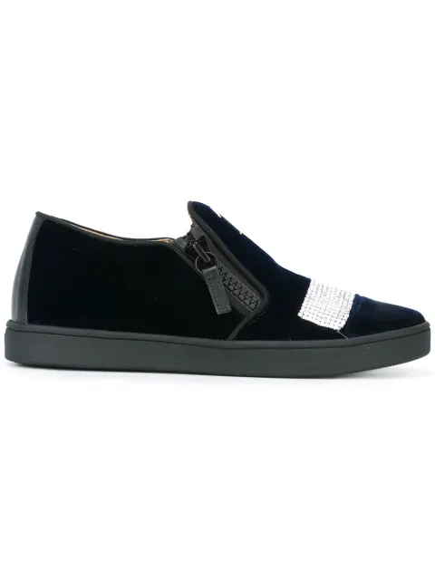 Giuseppe Zanotti velvet slip-on sneakers Black RW6155002