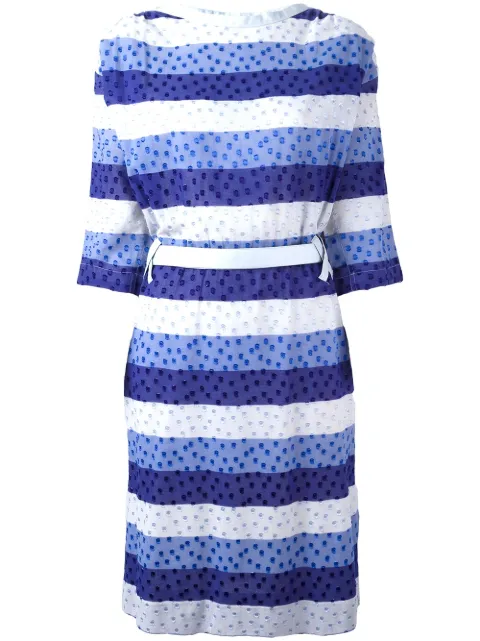 Courrèges Pre-Owned tonal stripe dress Blue 126731