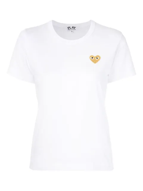 Comme Des Garçons Play heart-appliqué T-shirt White P1T215