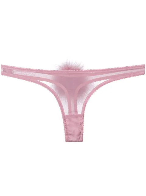 Gilda & Pearl Diana georgette pompom thong Pink 0099