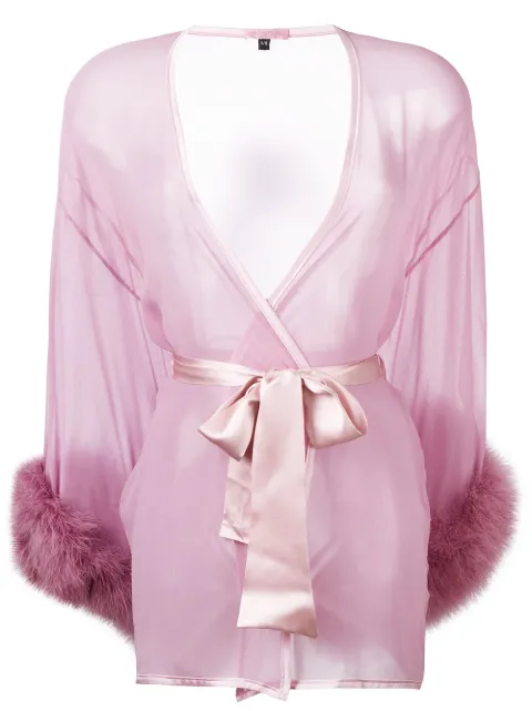 Gilda & Pearl Diana sheer silk robe Pink 0100