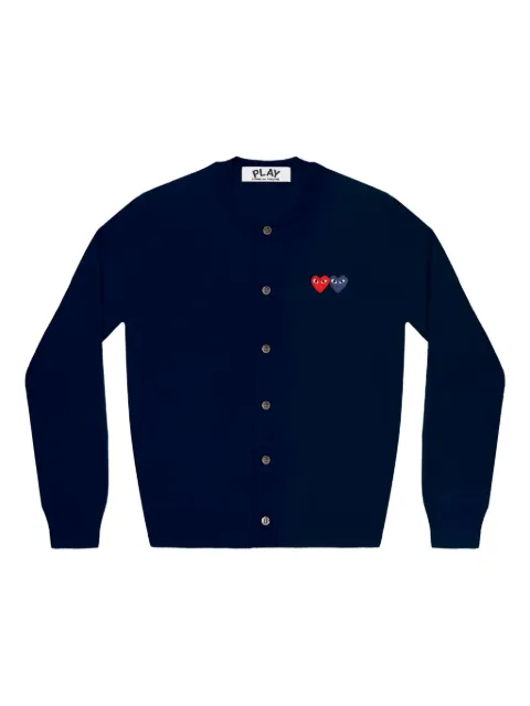 Comme Des Garçons Play double heart cardigan Blue P1N057