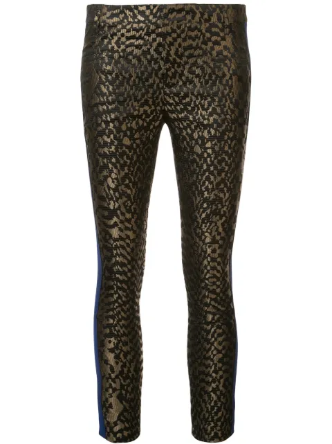 Haider Ackermann jacquard contrast stripe trousers Green 1641413146049