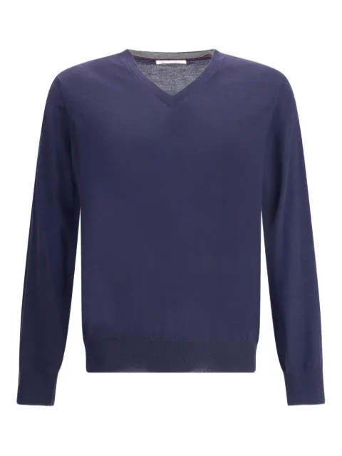 Brunello Cucinelli v-neck sweater Blue M2400162CW425