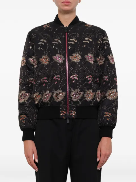 Givenchy sequin-embellished bomber jacket Black 16A1008393