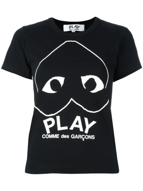 Comme Des Garçons Play logo print T-shirt Black P1T113