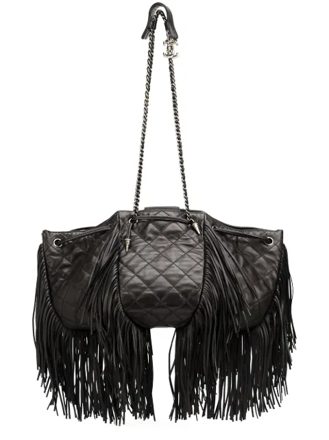 CHANEL Pre-Owned Paris Dallas fringed shoulder bag Black KPJTYH