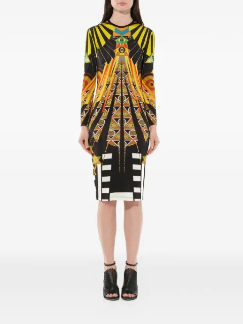 Givenchy egyptian-print midi dress Black 16I2701487