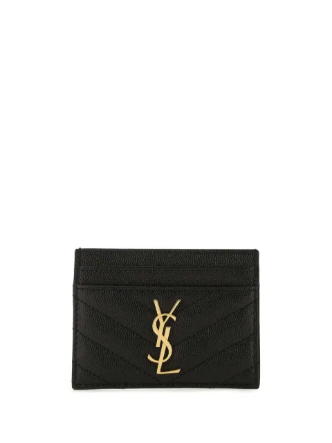 Saint Laurent Cassandre Matelassé cardholder Black 423291BOW01