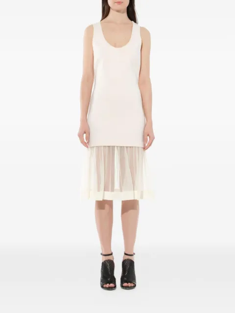 Givenchy sheer-skirt midi dress White 16A2828518