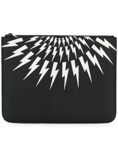 Neil Barrett 'Thunder' clutch Black BSG60VA9222524