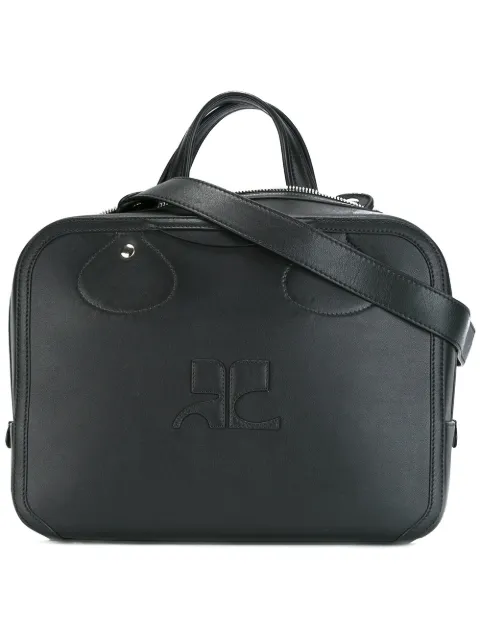 Courrèges double handles medium tote Black 216BAG021516