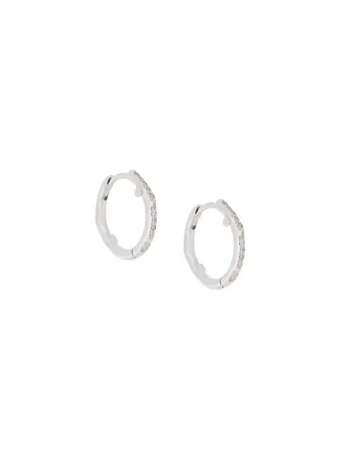 Shaun Leane sterling silver Cherry Blossom diamond hoop earrings Metallic SLS645