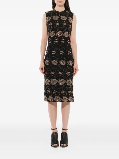 Givenchy floral embroidered shift dress Black 16A2127393