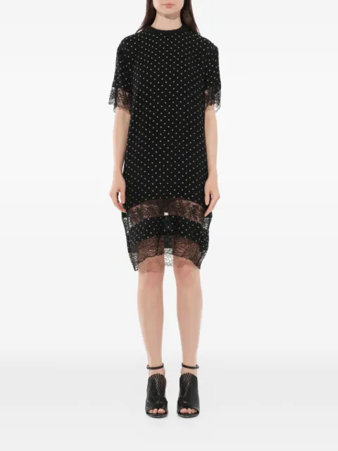 Givenchy lace-panel T-shirt dress Black 16A2026334
