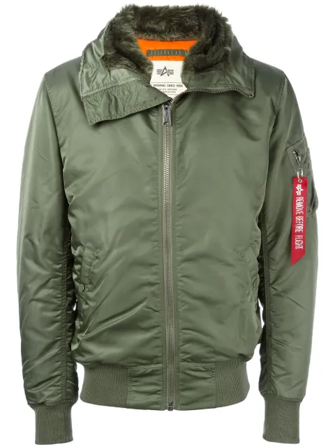 Alpha Industries furred collar parka coat Green 158104