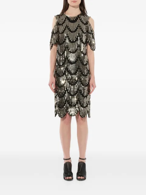 Givenchy sequin embellished cocktail midi dress Black 16A2028391