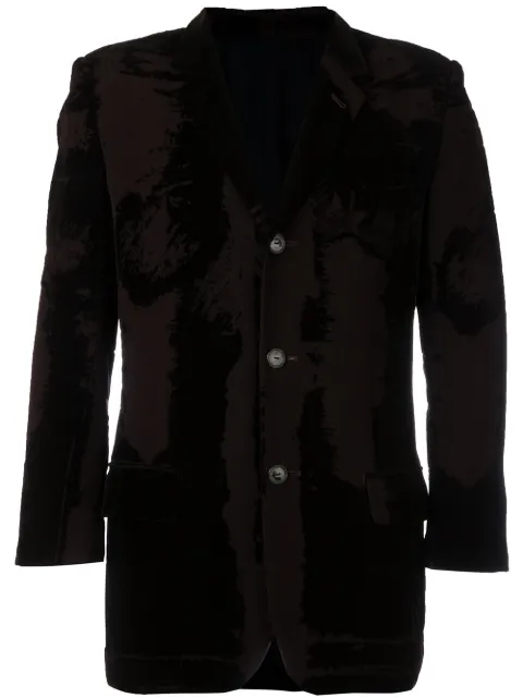 Jean Paul Gaultier Pre-Owned burned out velvet jacket Black JPG1387