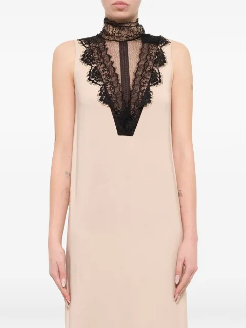Lanvin lace effect maxi dress Neutrals RWDR20882771A16