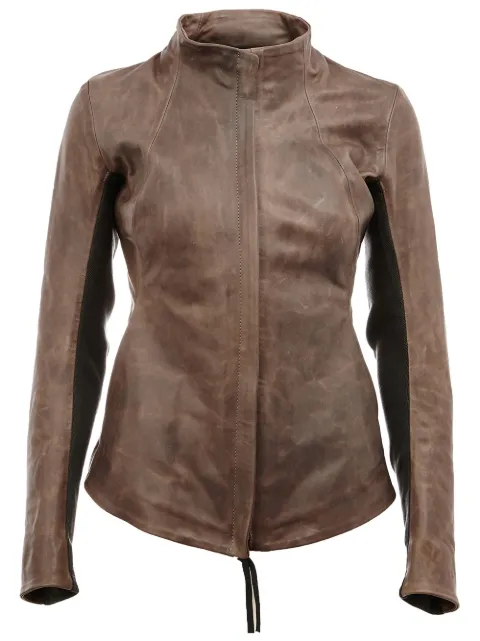 Boris Bidjan Saberi zipped fitted jacket Brown WJI