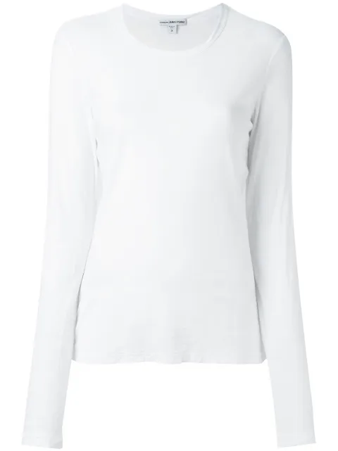 James Perse long-sleeve crew-neck T-shirt White WUA3361