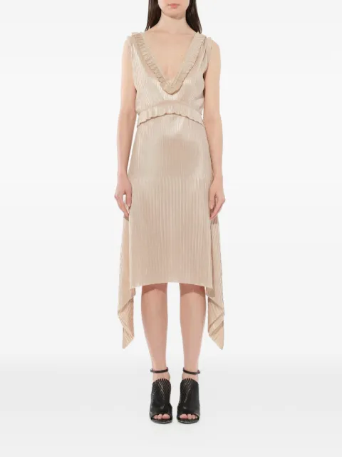 Givenchy technical pleated midi dress Neutrals 16A2731450