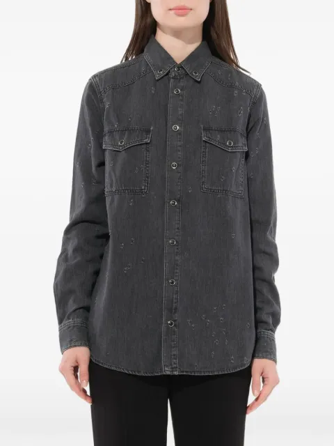 Givenchy distressed denim shirt Grey 16X6512614