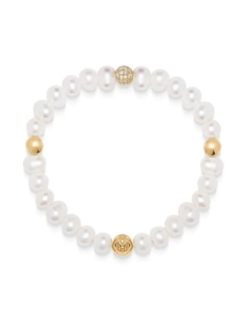 Nialaya Jewelry pearl bracelet White WCHCO146