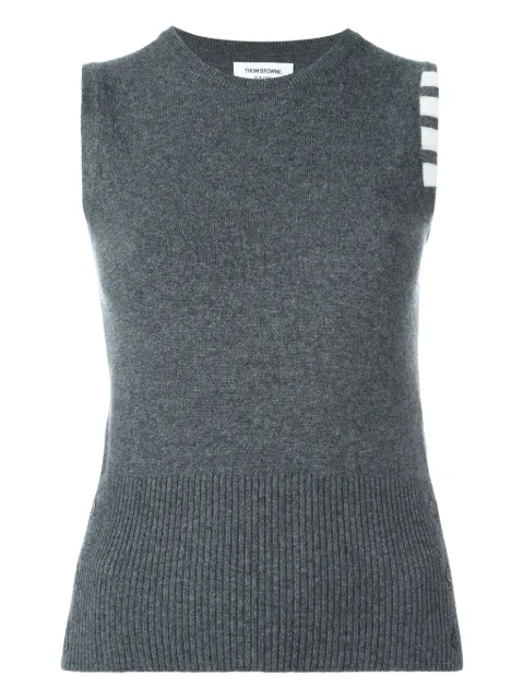 Thom Browne crew-neck cashmere gilet Grey FKV001A00011