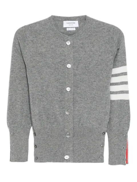 Thom Browne Classic cashmere 4-bar V-neck cardigan Grey FKC002A00011