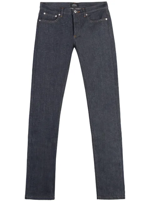 A.P.C. stitch detail slim-fit jeans Blue COZZIM09002IAI