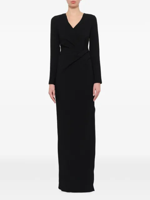 Lanvin wrap-detail maxi dress Black RWDR20873168A16