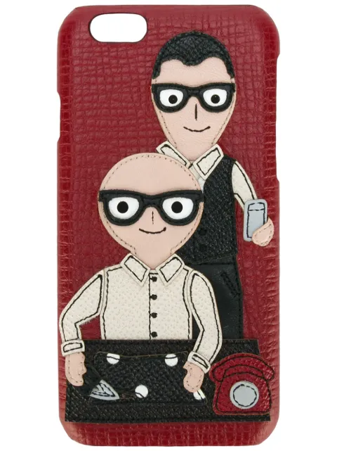 Dolce & Gabbana Designers patch iPhone 6 case Red BP2157AB370