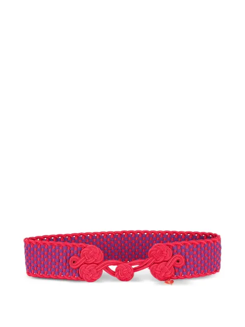 Saint Laurent Pre-Owned 1980s interwoven belt Red DPART192B