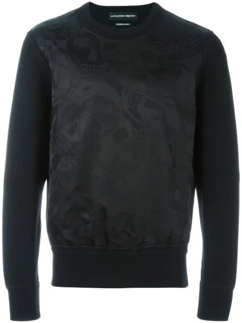 Alexander McQueen skull jacquard sweatshirt Black 430918QHX08