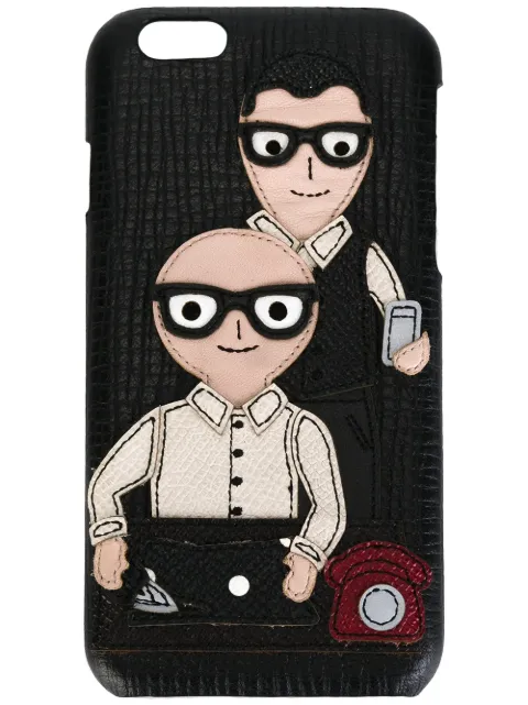 Dolce & Gabbana Designers patch iPhone 6 case Black BP2157AB370