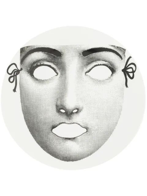 Fornasetti mask plate Black PTVX325