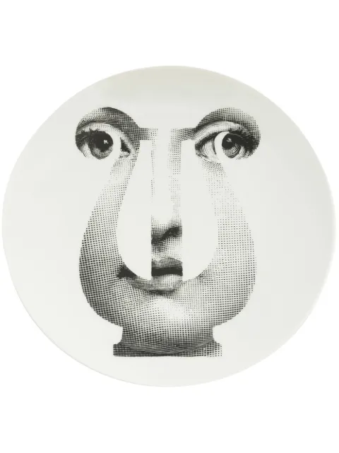 Fornasetti music stand face printed plate White PTVX056